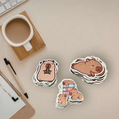 Capybara Sticker Bundle – 3er Set