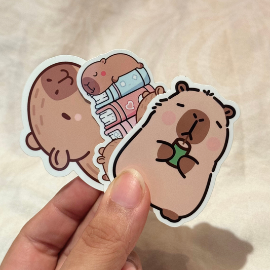 Capybara Sticker Bundle – 3er Set