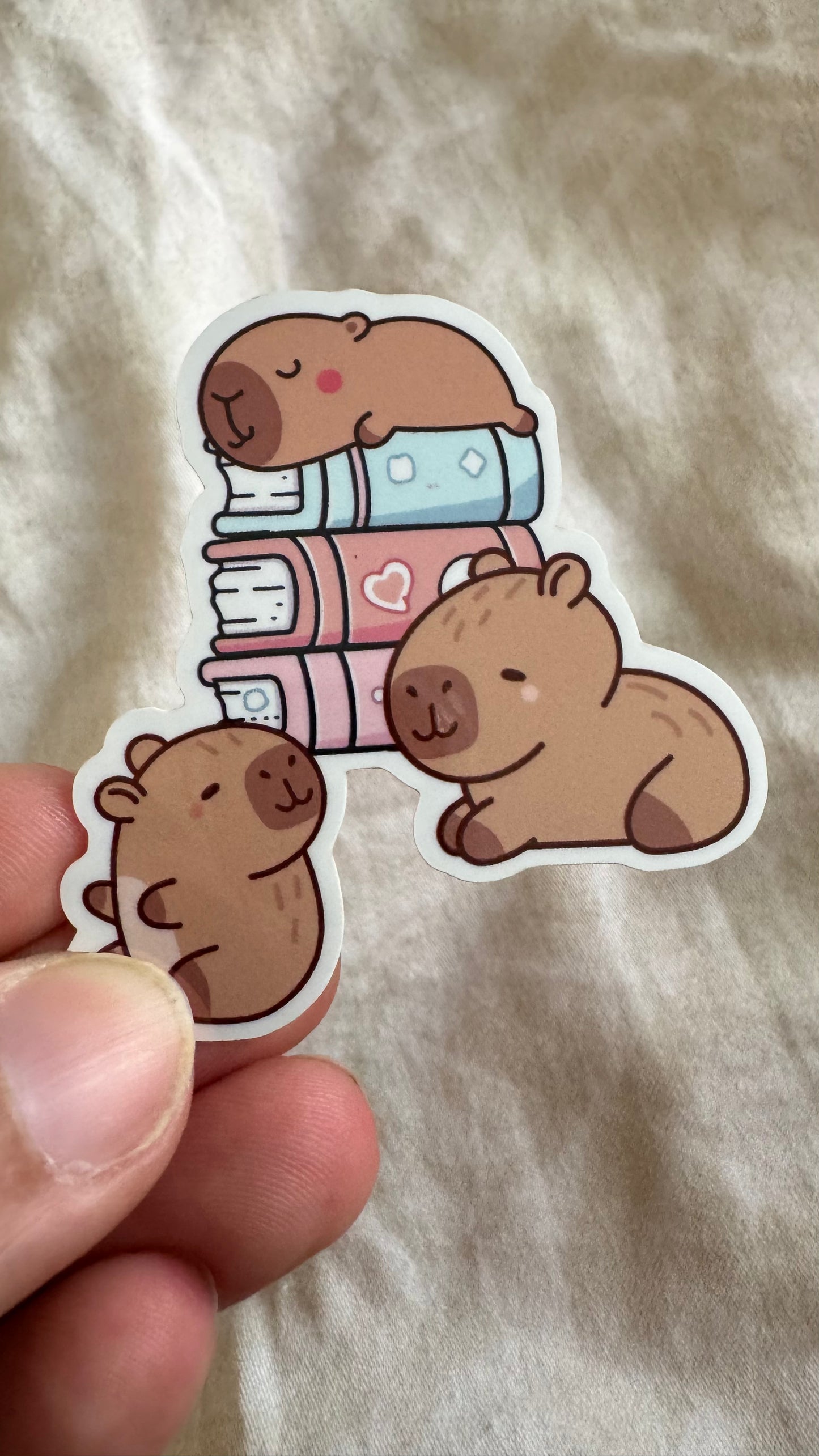 Capybara Bookish Sticker