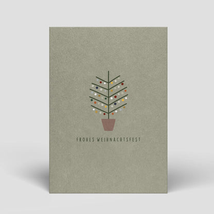 Weihnachtskarte - Tannenbaum mit Kugeln - Nr.11