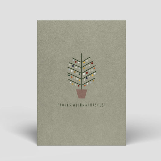 Weihnachtskarte - Tannenbaum mit Kugeln - Nr.11