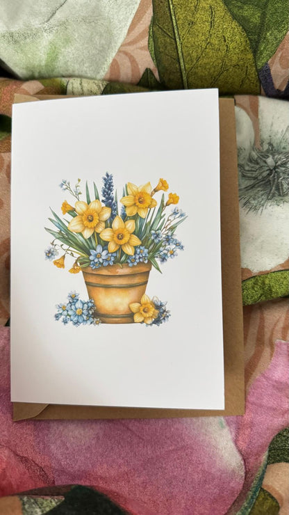 Frühlingsblumen Grußkarte