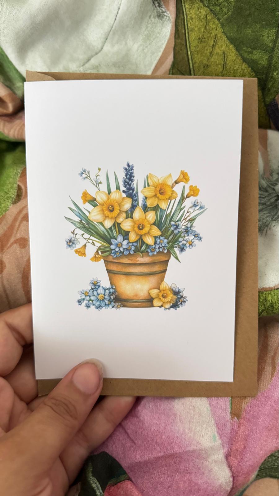 Frühlingsblumen Grußkarte
