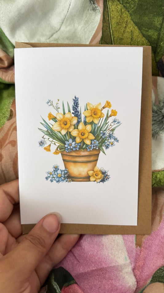 Frühlingsblumen Grußkarte