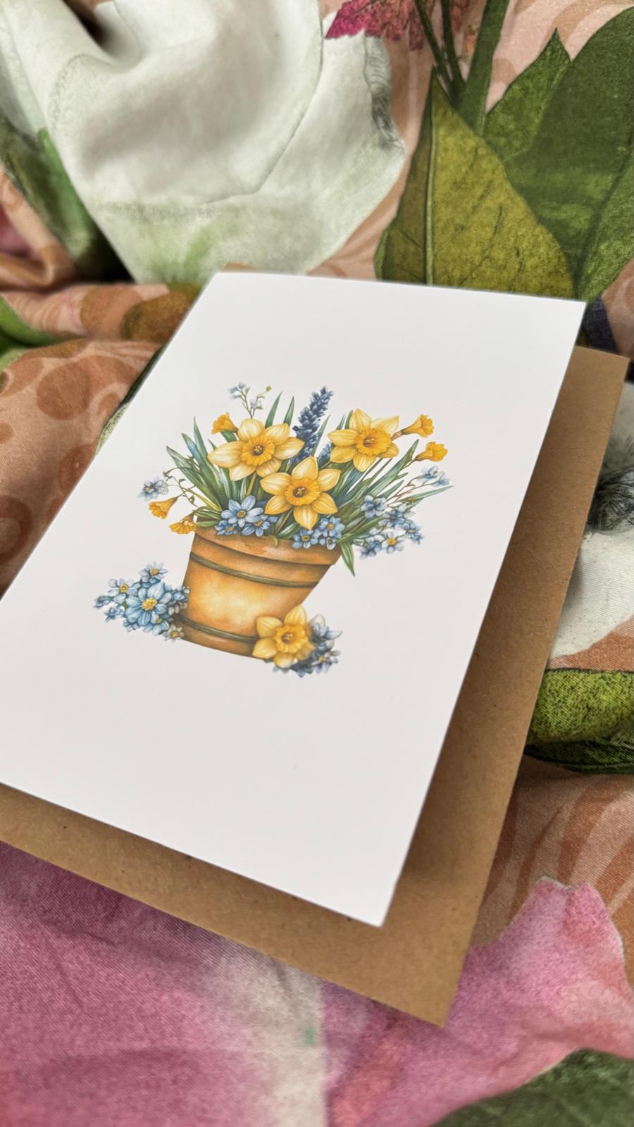 Frühlingsblumen Grußkarte