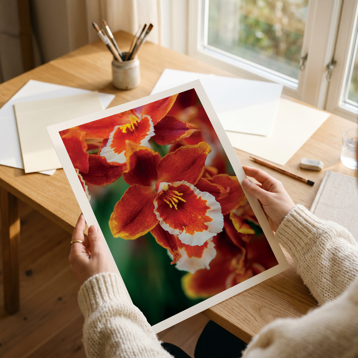 Cattleya Orchidee Kunstdruck