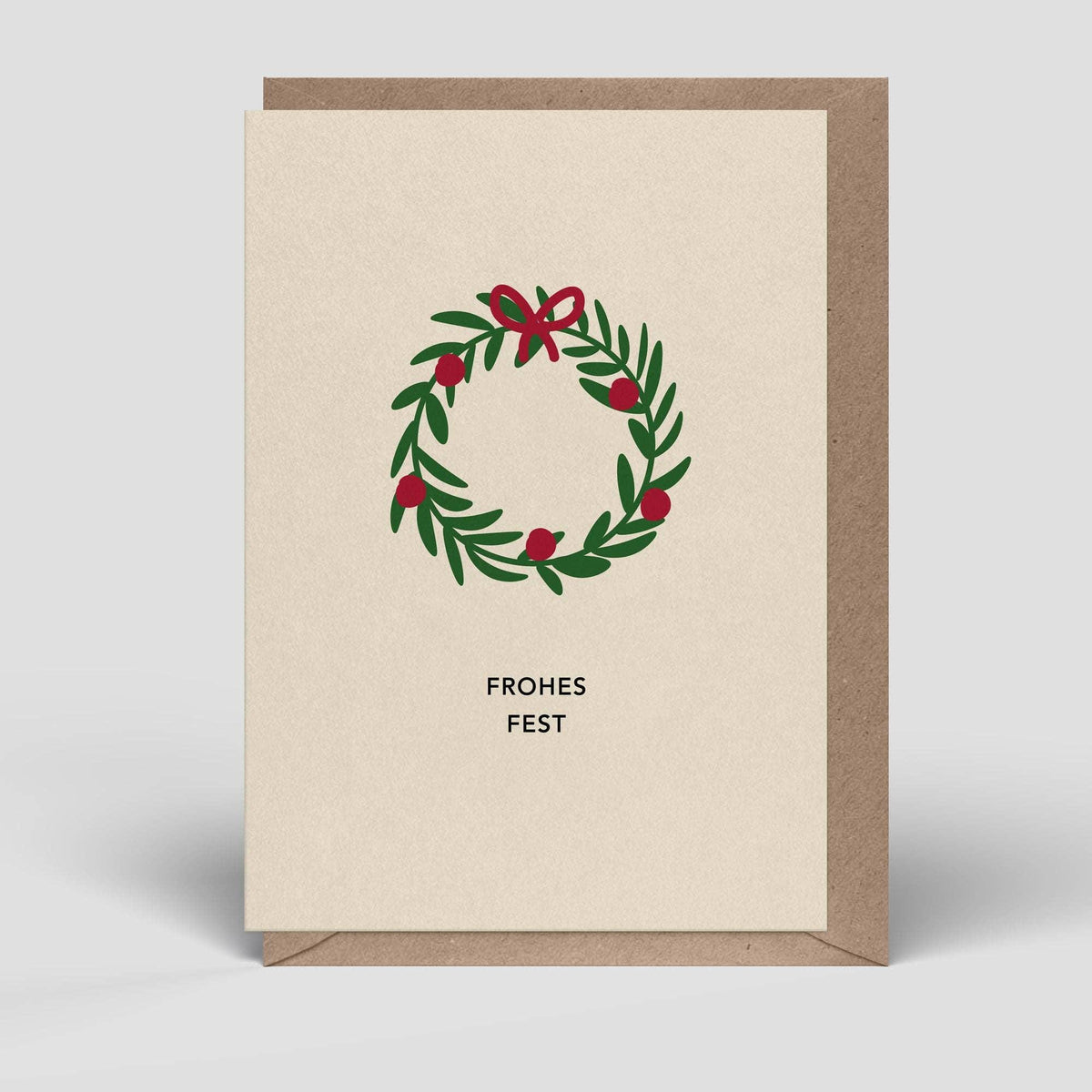 Klappkarte - Weihnachtskranz - Nr. 296